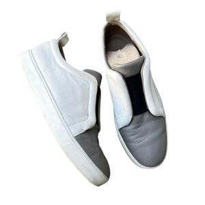 Vince Cream and grey Casual Slip-On sneaker leather size 9